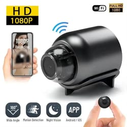 x5 1080p mini wifi camera with night vision & motion alerts – wireless security recorder