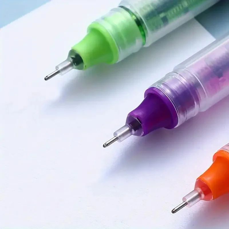 10Pack 05mm Needle Tip Black Ink Gel Pen Set Smooth Kawaii Stationery Pens For School Office 2