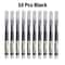 10Pack 05mm Needle Tip Black Ink Gel Pen Set Smooth Kawaii Stationery Pens For School Office 6