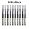 10Pack 05mm Needle Tip Black Ink Gel Pen Set Smooth Kawaii Stationery Pens For School Office 6