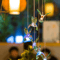 Solarpowered garden hummingbird wind chime light