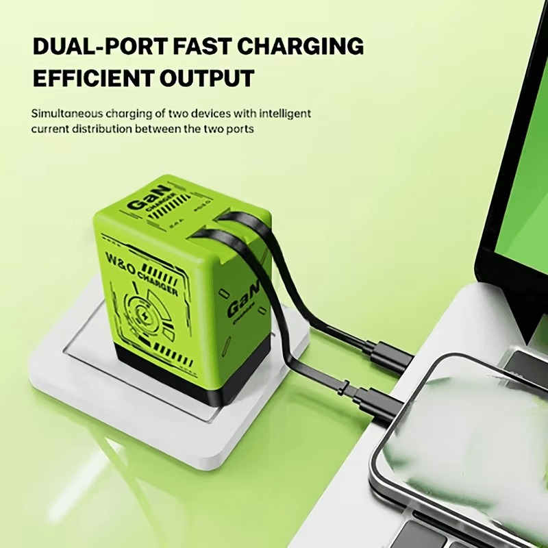 Fast charging adapter with retractable cables