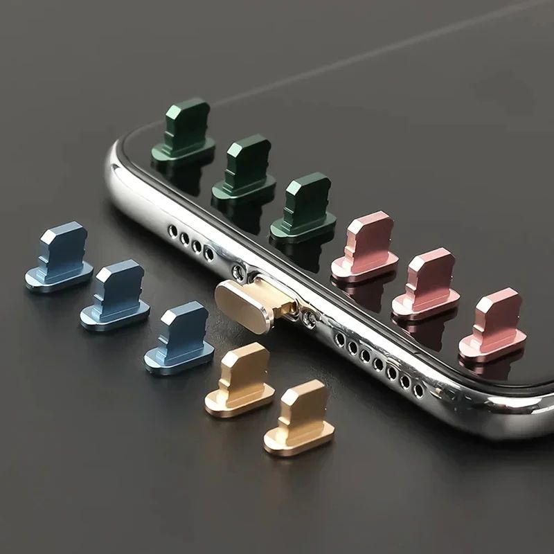 Metal Lightning Port Dust Plug For IPhone Charging Port Protector Against Lint Debris 5