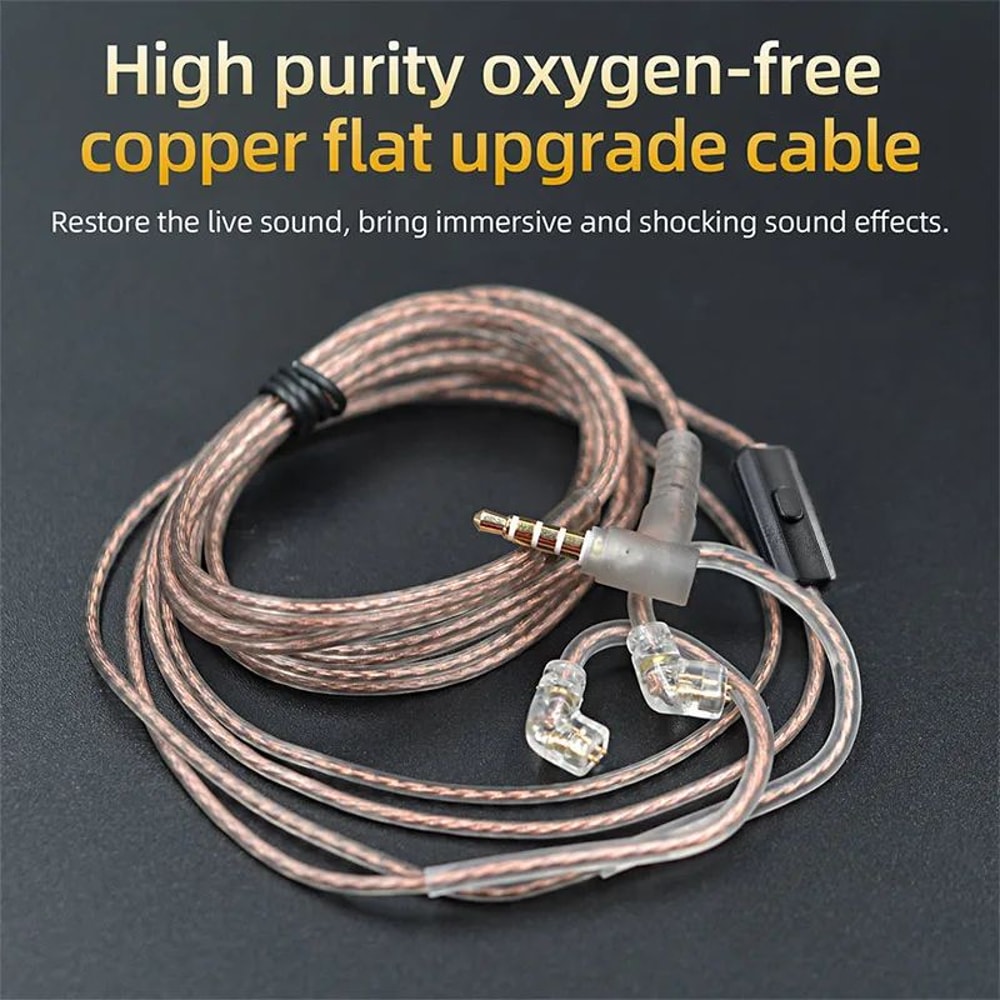 KZ 784Core Mixed Copper Upgrade Cable 075mm 2Pin IEM Replacement Wire For Clearer Richer Sound 0