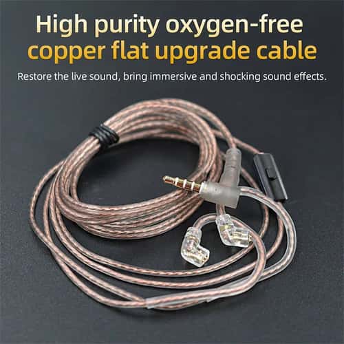 KZ 784-Core Mixed Copper Upgrade Cable - 0.75mm 2-Pin IEM Replacement Wire for Clearer, Richer Sound