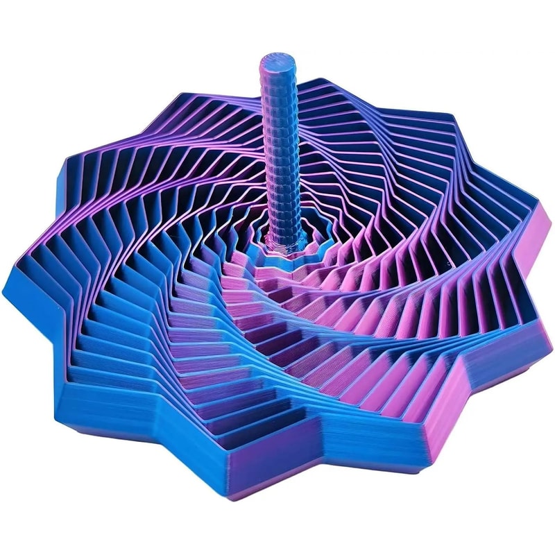 Expanded Sensory Fidget Star Spinner 3D Printed Fidget Toy With EasyGrip Handles For Stress Relief 4