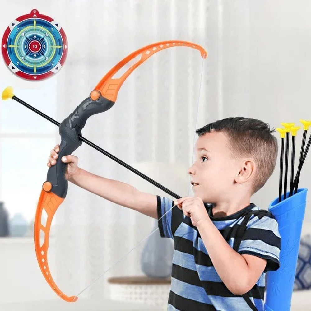 Kids Bow And Arrow Set With Suction Cup Arrows Target Safe Outdoor Archery Toy Set For Ages 412 0