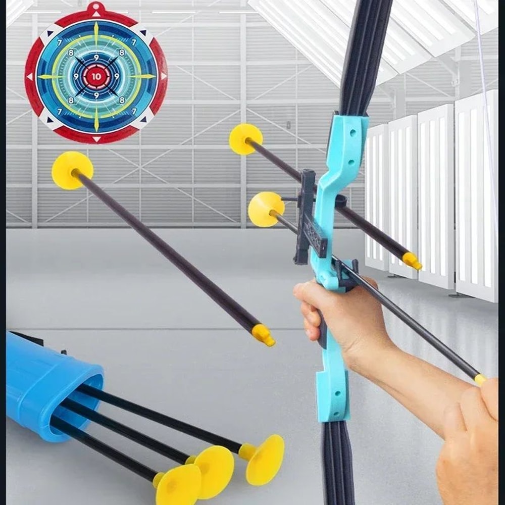 Kids Bow And Arrow Set With Suction Cup Arrows Target Safe Outdoor Archery Toy Set For Ages 412 1