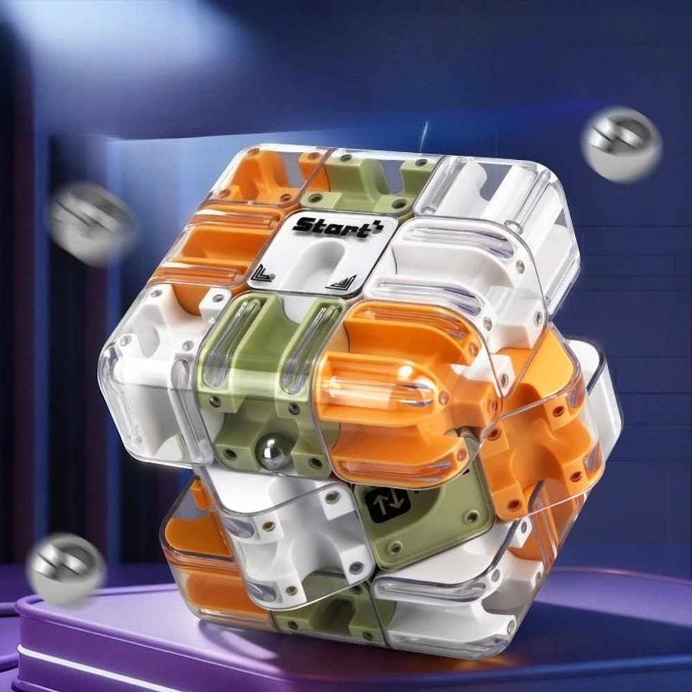 3D Maze Magic Cube Puzzle Labyrinth Rolling Ball Stress Relief Fidget Toy 0