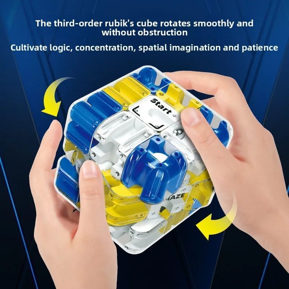 3D Maze Magic Cube Puzzle Labyrinth Rolling Ball Stress Relief Fidget Toy 5