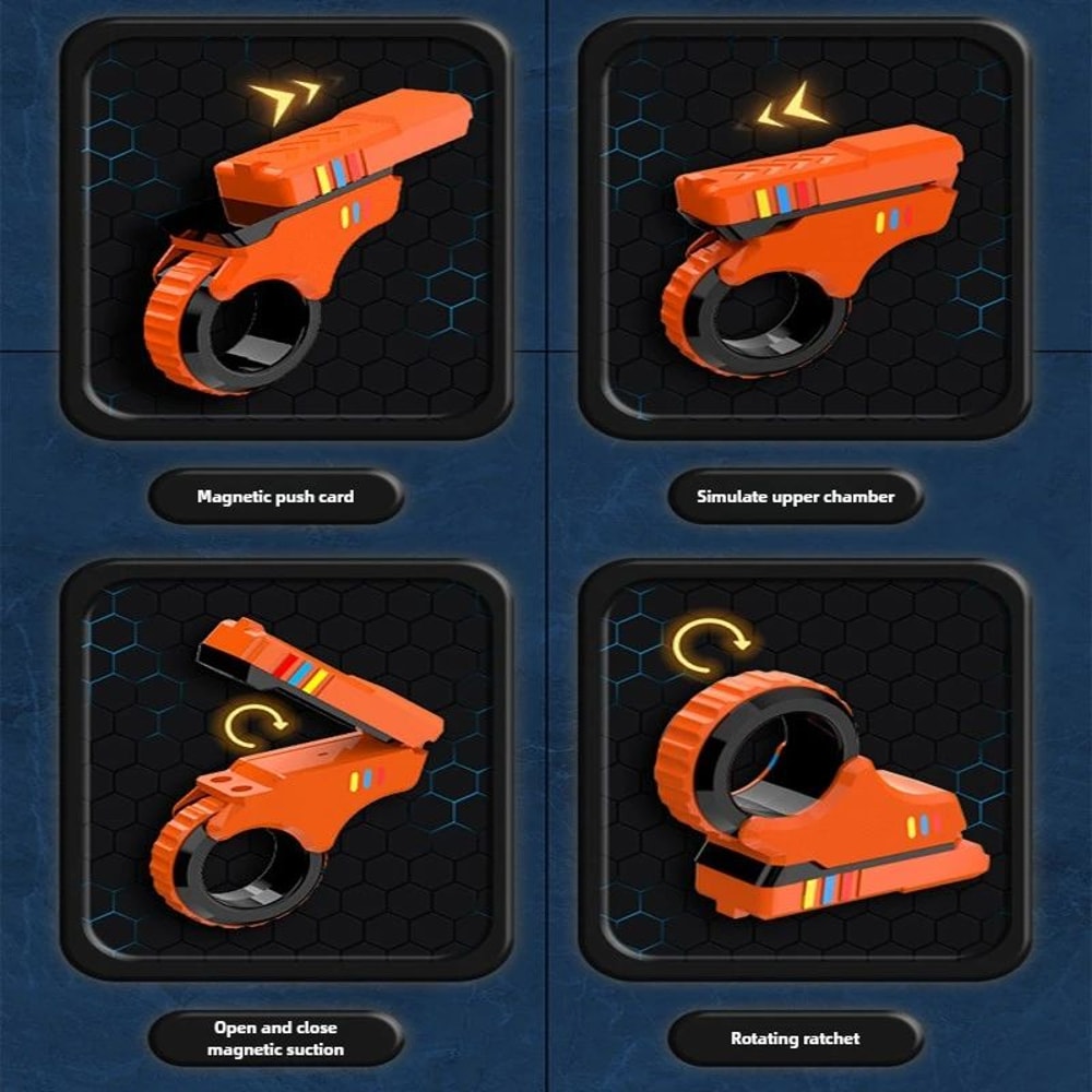 3D Printed Rotary Finger Slider Fidget Toy Textured Ratchet Stress Relief Desk Fidget 5