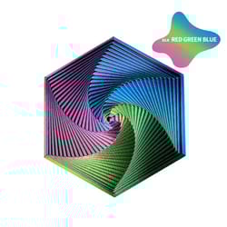 fractal hexagon 3d printed fidget toy - portable stress relief sensory desk toy (2.76 inches)