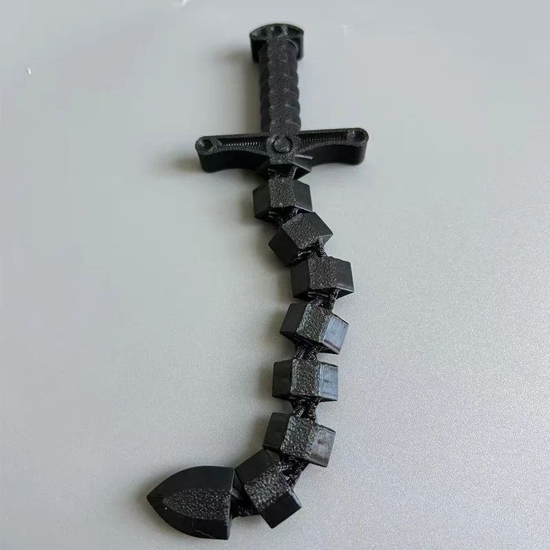 87inch 3D Printed Sword Whip ShapeShifting Flexible Articulated Fidget Sword 3