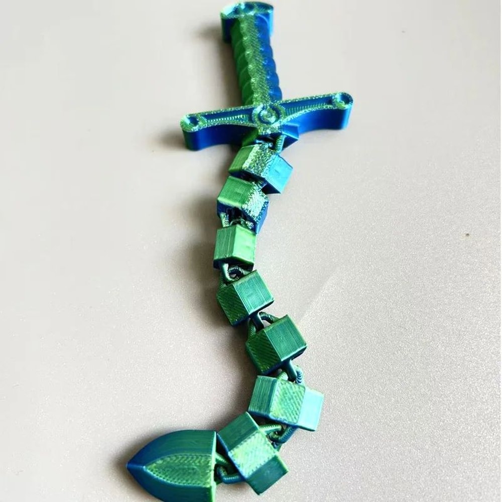 87inch 3D Printed Sword Whip ShapeShifting Flexible Articulated Fidget Sword 5
