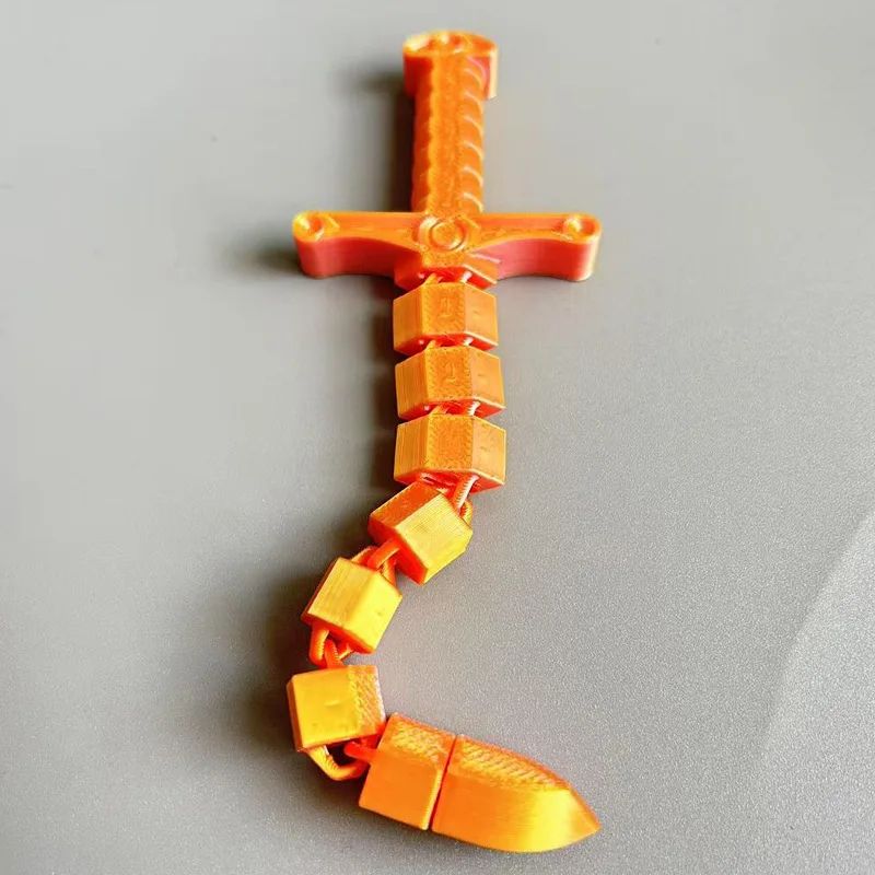 87inch 3D Printed Sword Whip ShapeShifting Flexible Articulated Fidget Sword 7