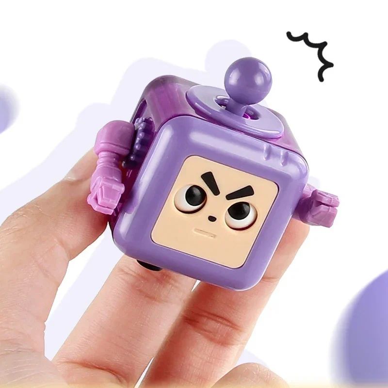 Robot Fidget Cube Stress Relief Toy Sensory Handheld Fidget Block For Kids Adults 3