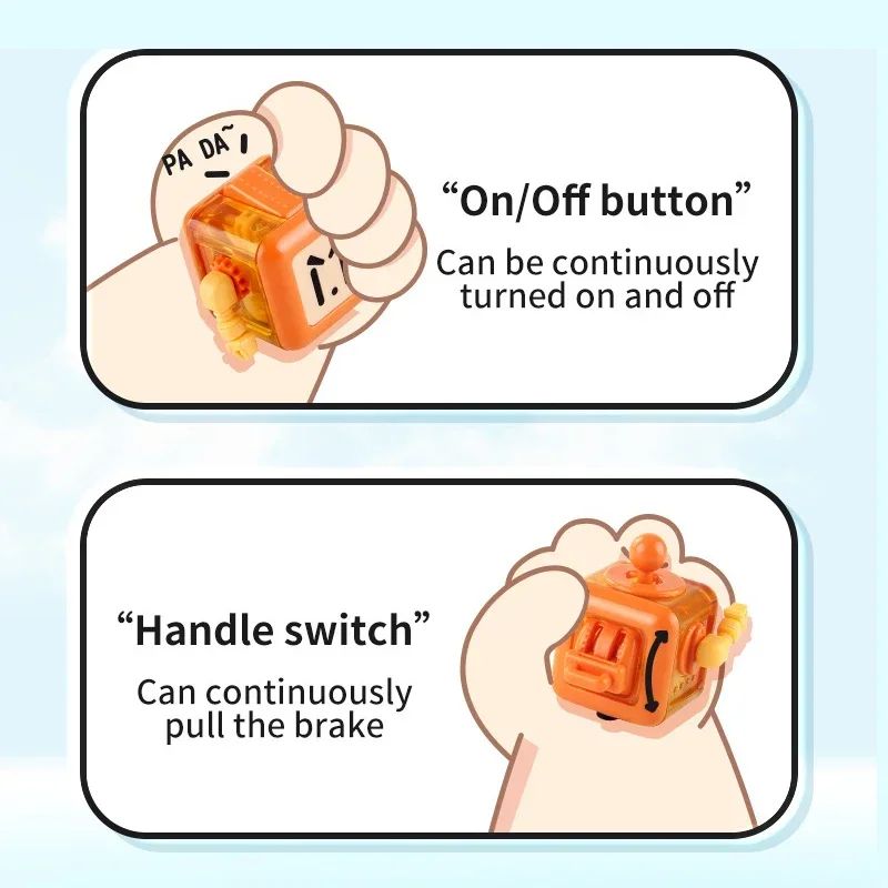 Robot Fidget Cube Stress Relief Toy Sensory Handheld Fidget Block For Kids Adults 4