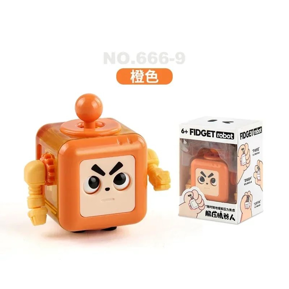 Robot Fidget Cube Stress Relief Toy Sensory Handheld Fidget Block For Kids Adults 6