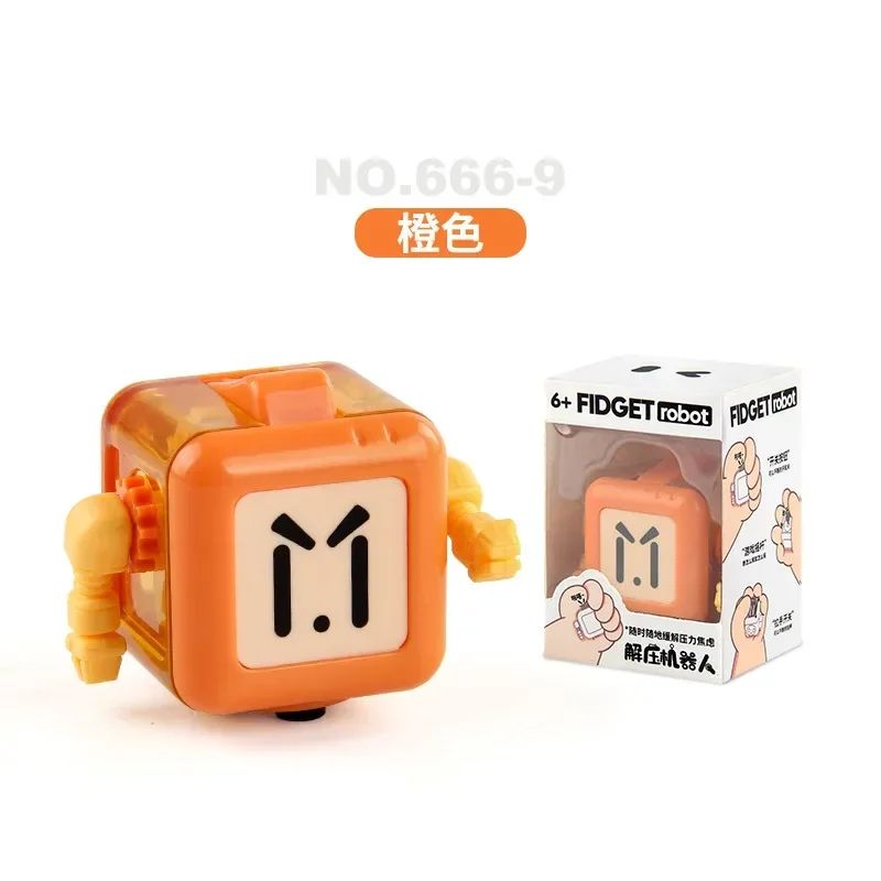 Robot Fidget Cube Stress Relief Toy Sensory Handheld Fidget Block For Kids Adults 10