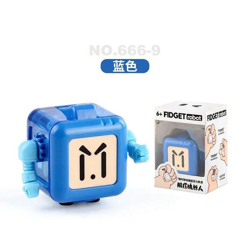 Robot Fidget Cube Stress Relief Toy Sensory Handheld Fidget Block For Kids Adults 11