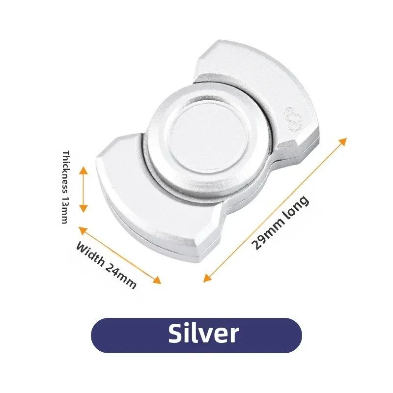 3in1 Stainless Steel Fidget Spinner Slider Clicker Premium Stress Relief EDC Toy 1