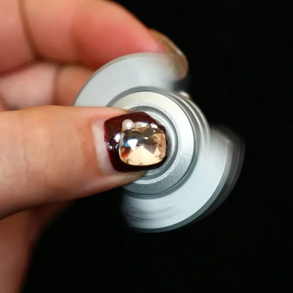 3in1 Stainless Steel Fidget Spinner Slider Clicker Premium Stress Relief EDC Toy 4