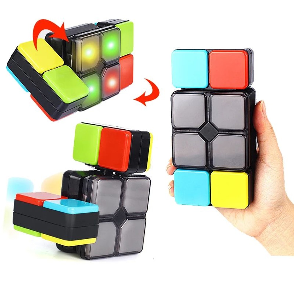 FlipSlide Smart Handheld Puzzle Game Electronic Handheld Game And Light Up Fidget Toy With 4 Modes 0