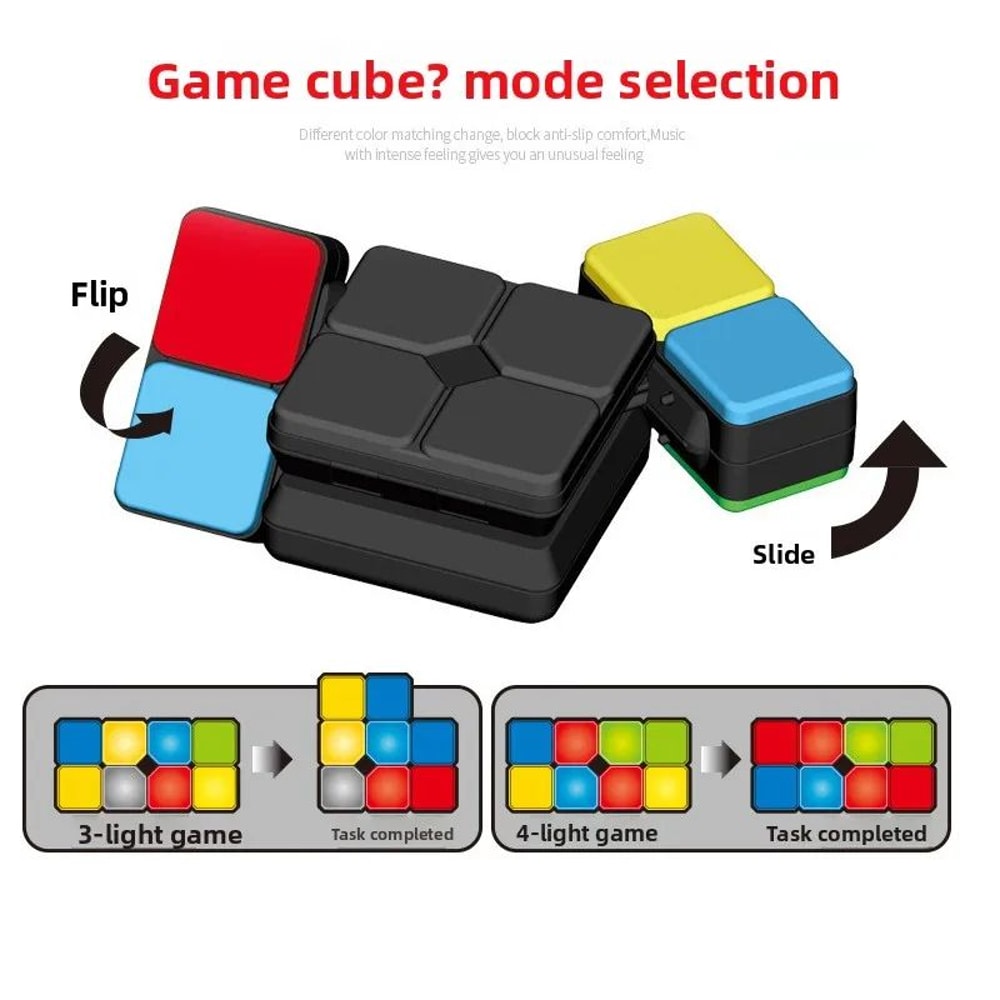 FlipSlide Smart Handheld Puzzle Game Electronic Handheld Game And Light Up Fidget Toy With 4 Modes 3