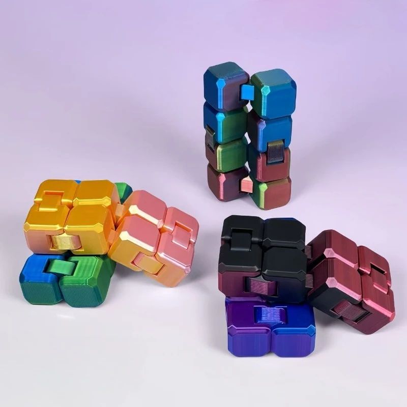 Infinity Cube Stress Relief Toy Premium Metal Fidget Cube For Anxiety Relief Focus 2