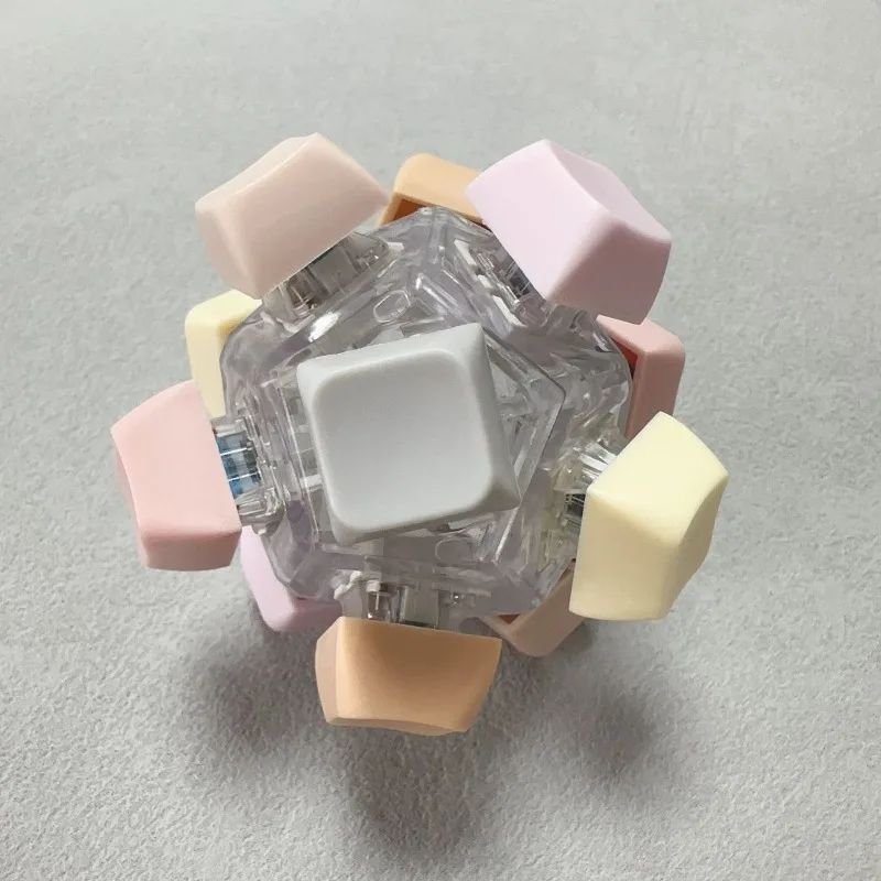 12Key Mechanical Keycap Clicker Keychain Keyboard Fidget Toy For Stress Relief Focus 4