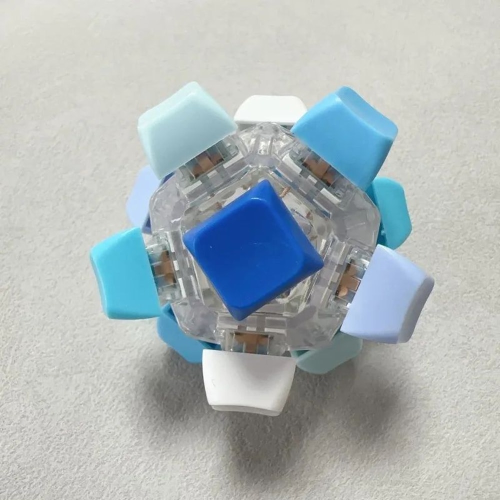 12Key Mechanical Keycap Clicker Keychain Keyboard Fidget Toy For Stress Relief Focus 5