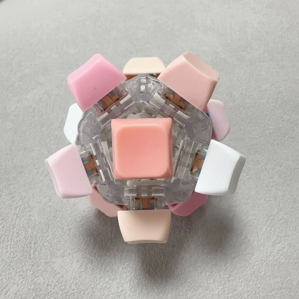 12Key Mechanical Keycap Clicker Keychain Keyboard Fidget Toy For Stress Relief Focus 8