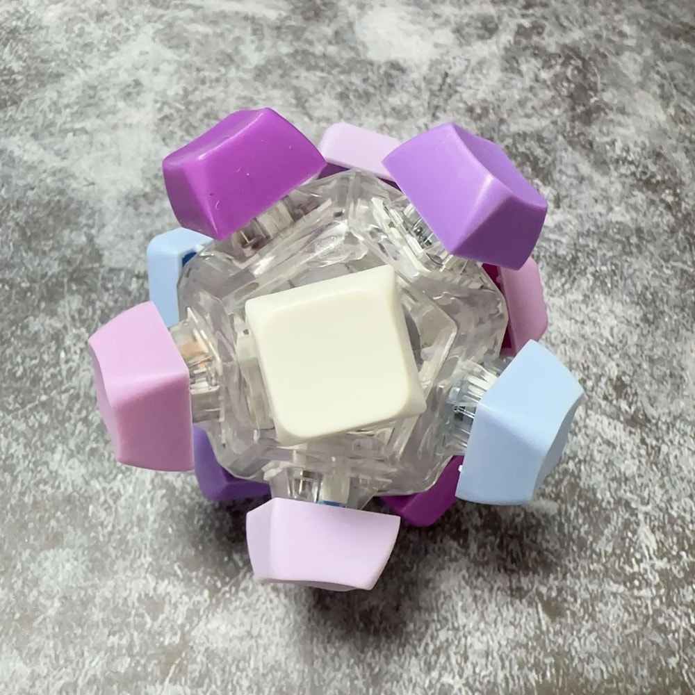 12Key Mechanical Keycap Clicker Keychain Keyboard Fidget Toy For Stress Relief Focus 9