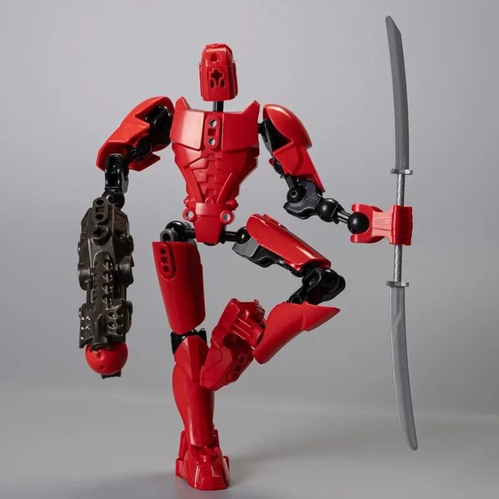 Dummy 13 Building Block Warrior MultiJointed Poseable 3D Printed Mannequin Action Figure 1