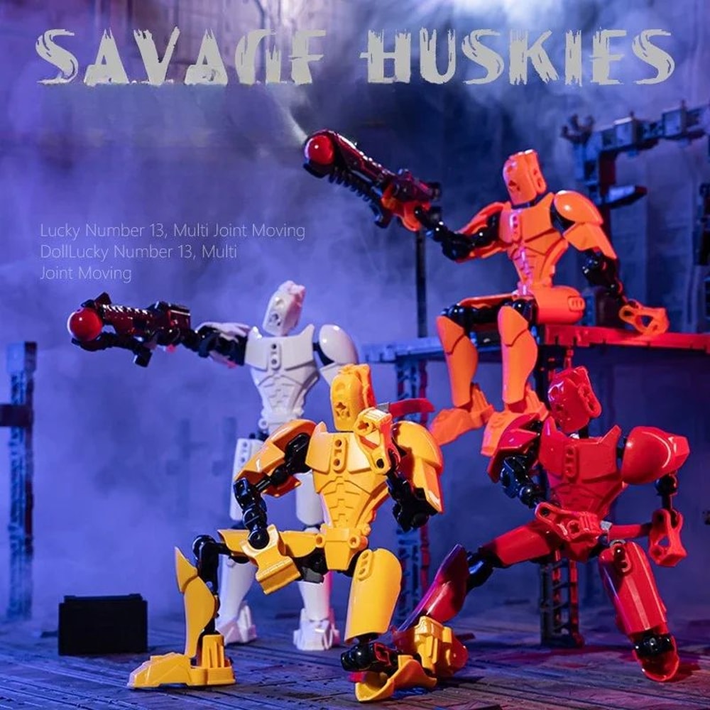 Dummy 13 Building Block Warrior MultiJointed Poseable 3D Printed Mannequin Action Figure 5