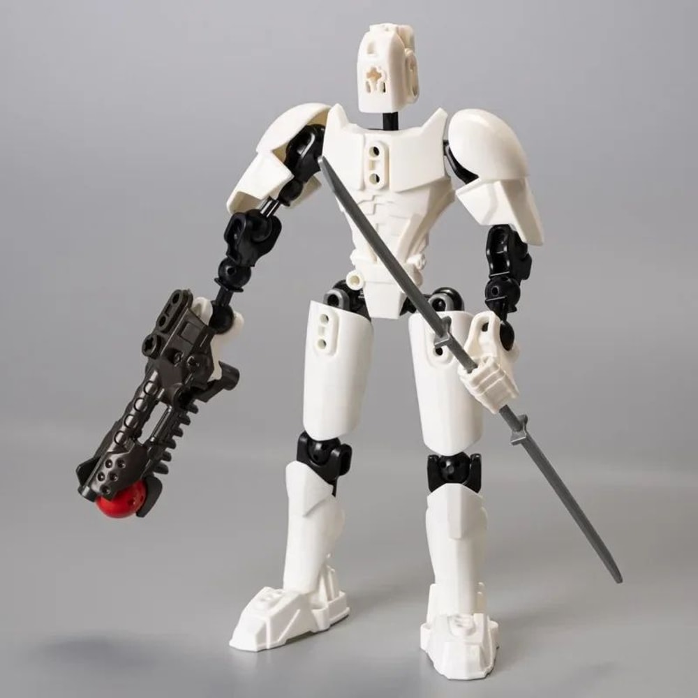 Dummy 13 Building Block Warrior MultiJointed Poseable 3D Printed Mannequin Action Figure 10