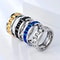 Stainless Steel Spinning Chain Ring For Men Rotating Anxiety Relief Fidget Band 0