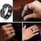 Stainless Steel Spinning Chain Ring For Men Rotating Anxiety Relief Fidget Band 1