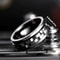 Stainless Steel Spinning Chain Ring For Men Rotating Anxiety Relief Fidget Band 5