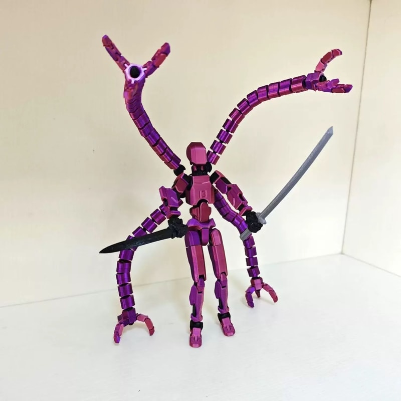 Titan 13 Poseable 3D Printed Action Figure Articulated Robot Mannequin Toy For Creative Play Disp 7