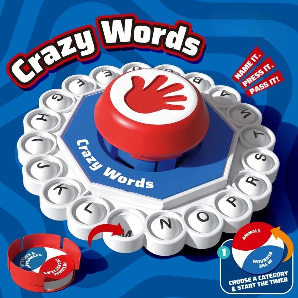 Crazy Words QuickThink Letter Pressing Word Game FastPaced Family Board Game For Kids Adults 0
