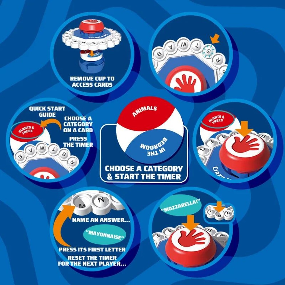 Crazy Words QuickThink Letter Pressing Word Game FastPaced Family Board Game For Kids Adults 2