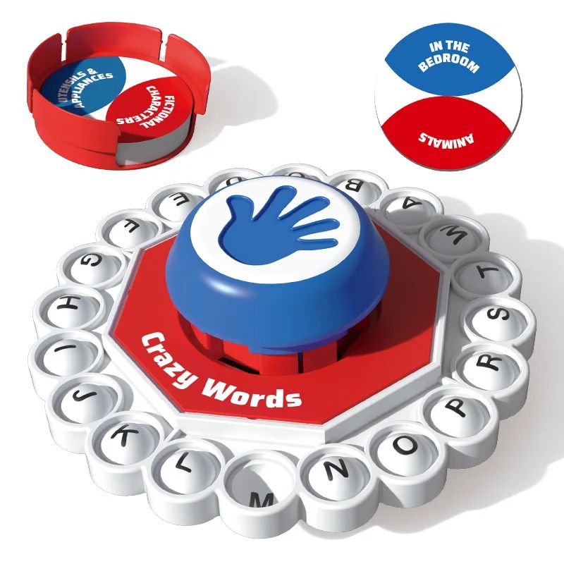 Crazy Words QuickThink Letter Pressing Word Game FastPaced Family Board Game For Kids Adults 6