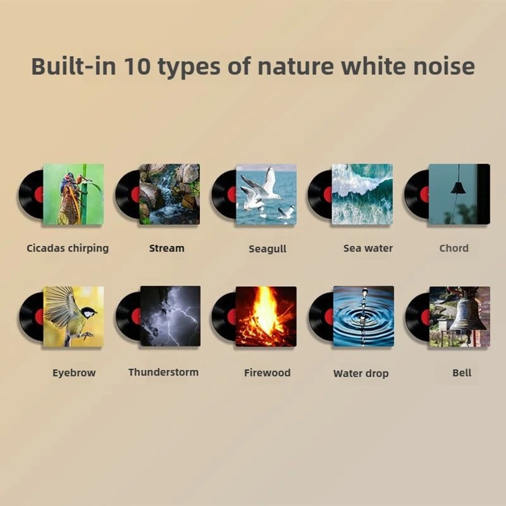 Rechargeable White Noise Machine With RGB Touch Night Light Sleep Sound Baby Sleep Aid Lamp 3