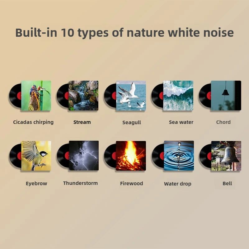 Rechargeable White Noise Machine With RGB Touch Night Light Sleep Sound Baby Sleep Aid Lamp 3