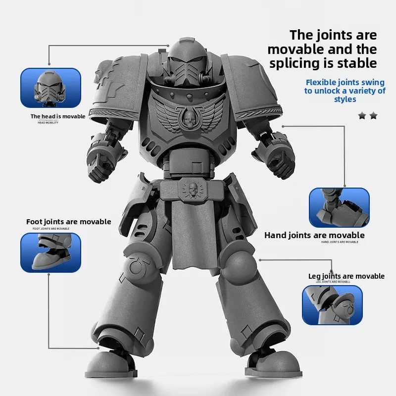 3D Printed MultiJointed Warrior Action Figure DIY Model Kit With Weapons Poseable Robot Desk Toy 4