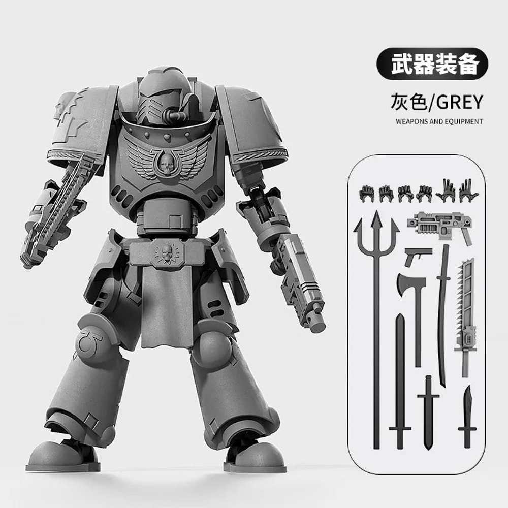 3D Printed MultiJointed Warrior Action Figure DIY Model Kit With Weapons Poseable Robot Desk Toy 8