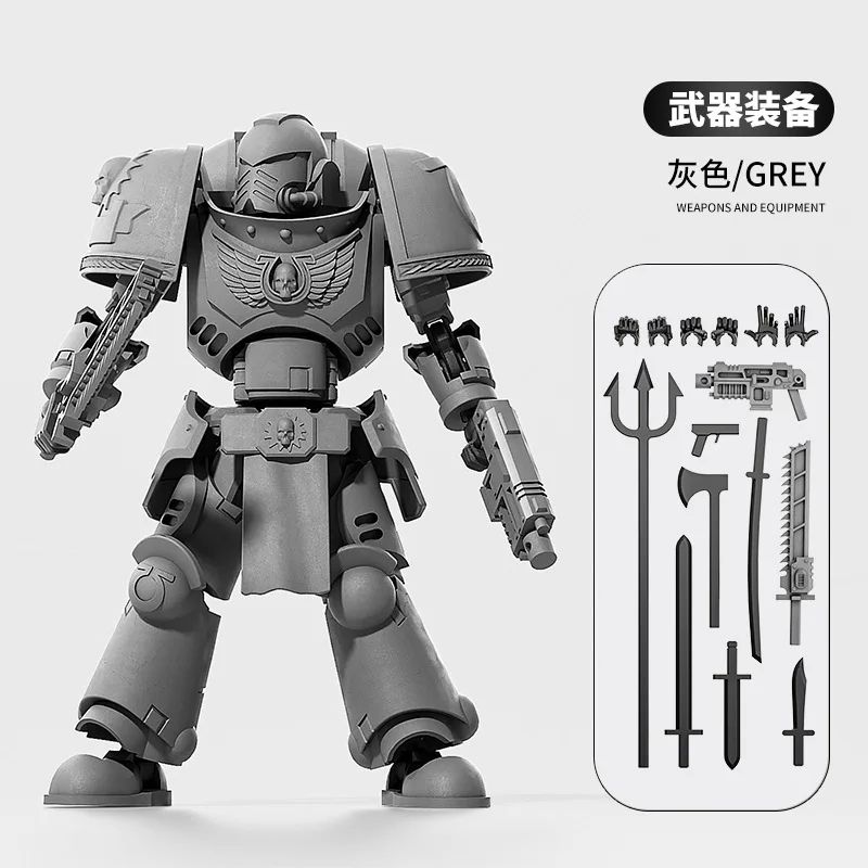 3D Printed MultiJointed Warrior Action Figure DIY Model Kit With Weapons Poseable Robot Desk Toy 8