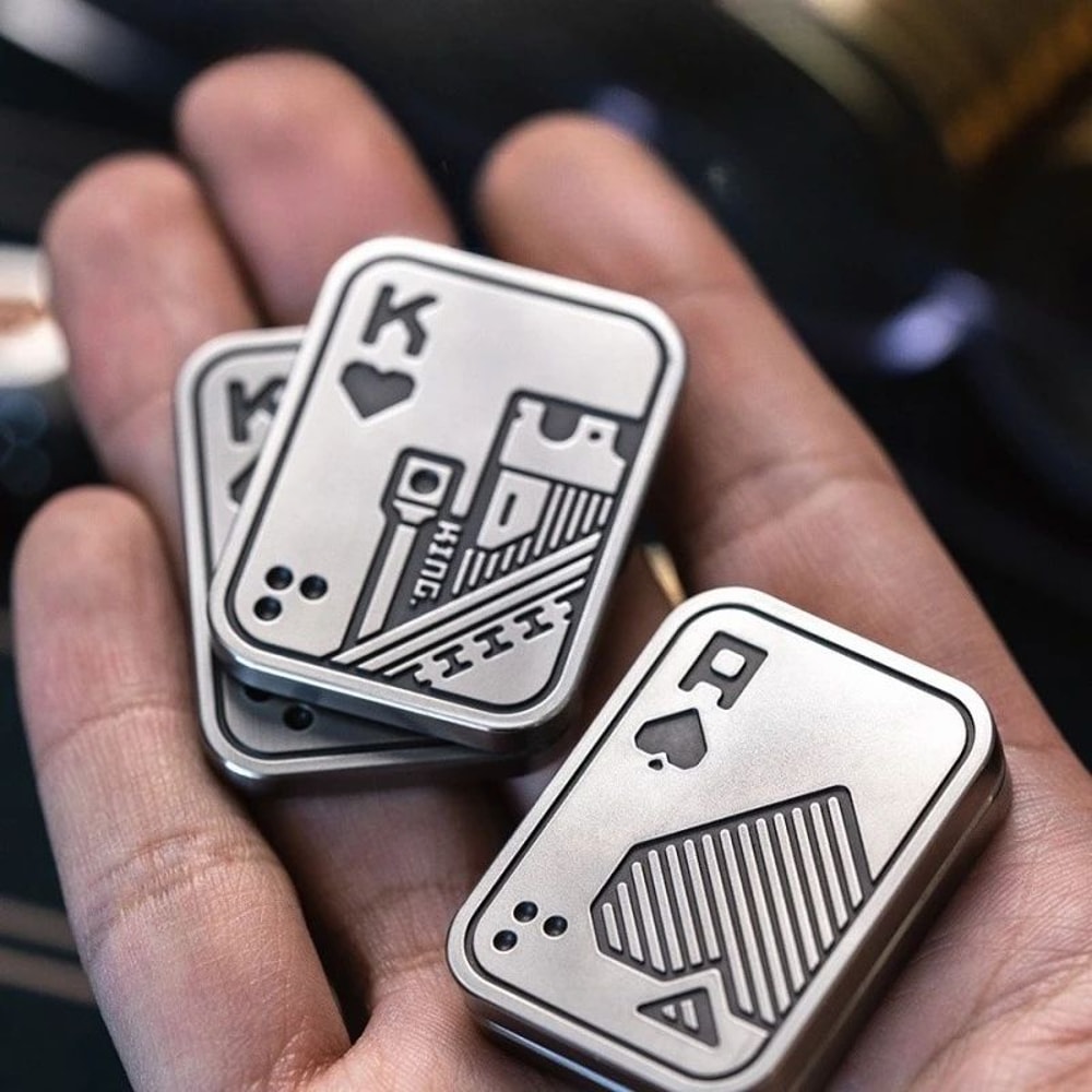 Magnetic Skull Push Slider Metal Fidget Toy Stress Relief EDC Spinner For Focus Calm 3