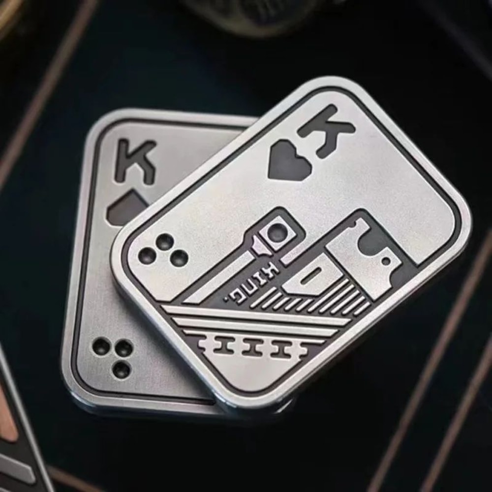 Magnetic Skull Push Slider Metal Fidget Toy Stress Relief EDC Spinner For Focus Calm 8